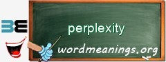 WordMeaning blackboard for perplexity